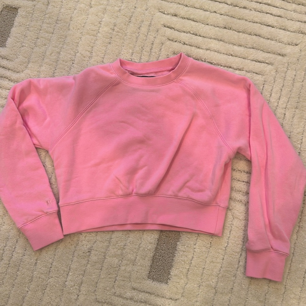 Katie J NYC hot pink crop girls sweatshirt xl